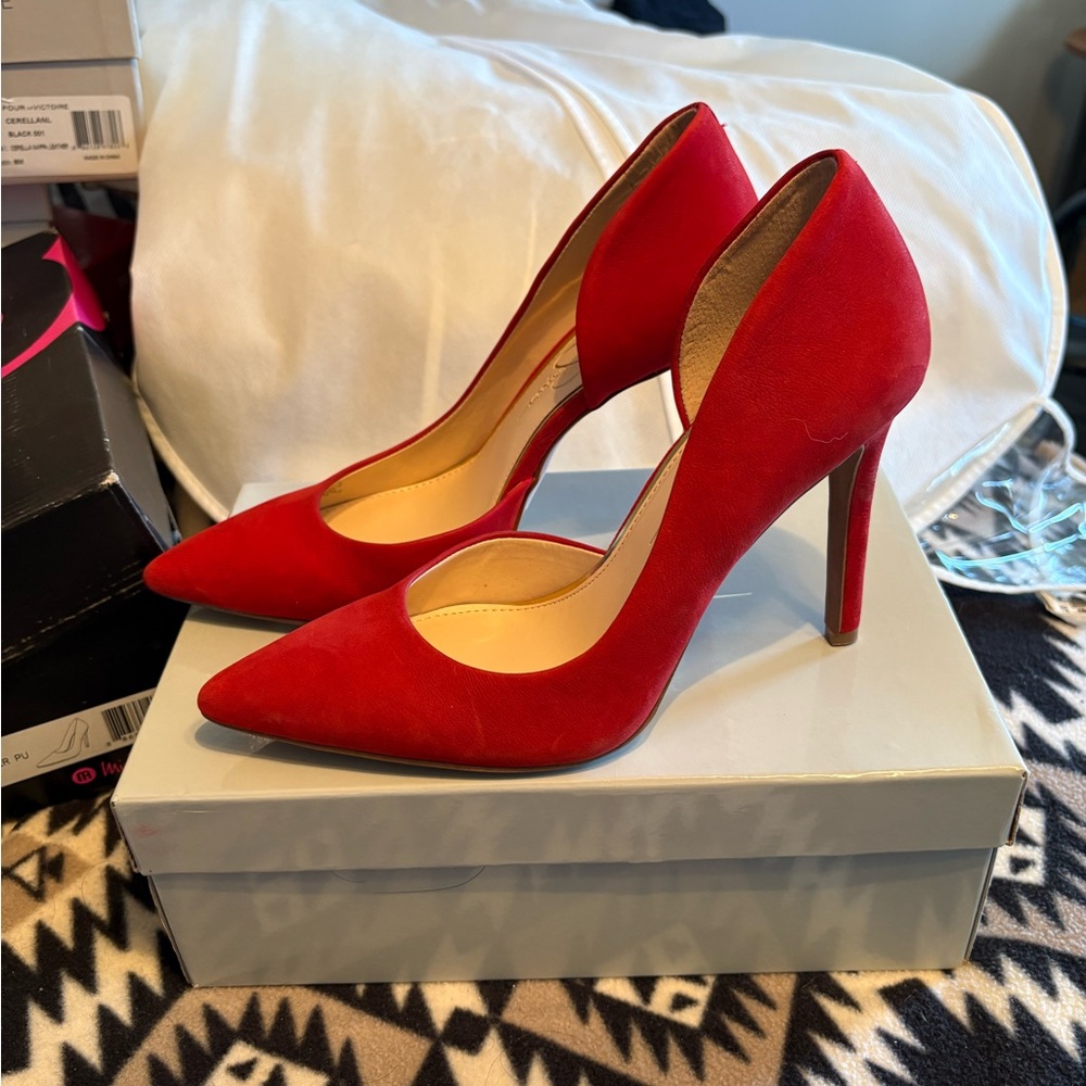 Jessica Simpson Vibrant Red Heels